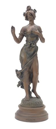 Heliotrope Spelter Sculpture