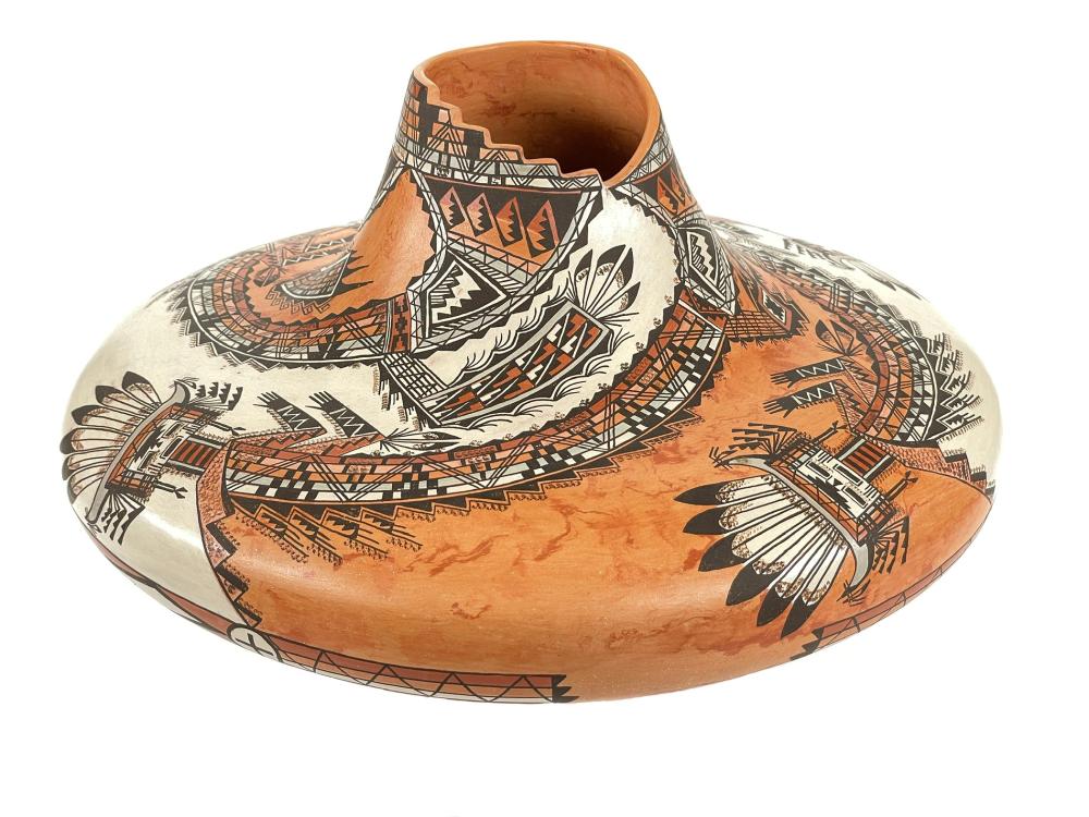 Sample artwork by Lucy Leuppe Mckelvey (Born 1950), known for navajo native american pottery - View similar artists and auction records