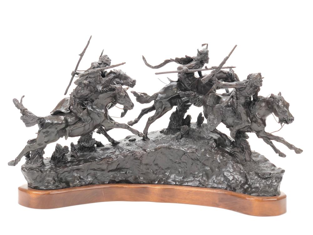 "At The Little Big Horn" by William Moyers - Auction record, sale price, and art valuation. Compare with similar artists and explore comparable artworks.