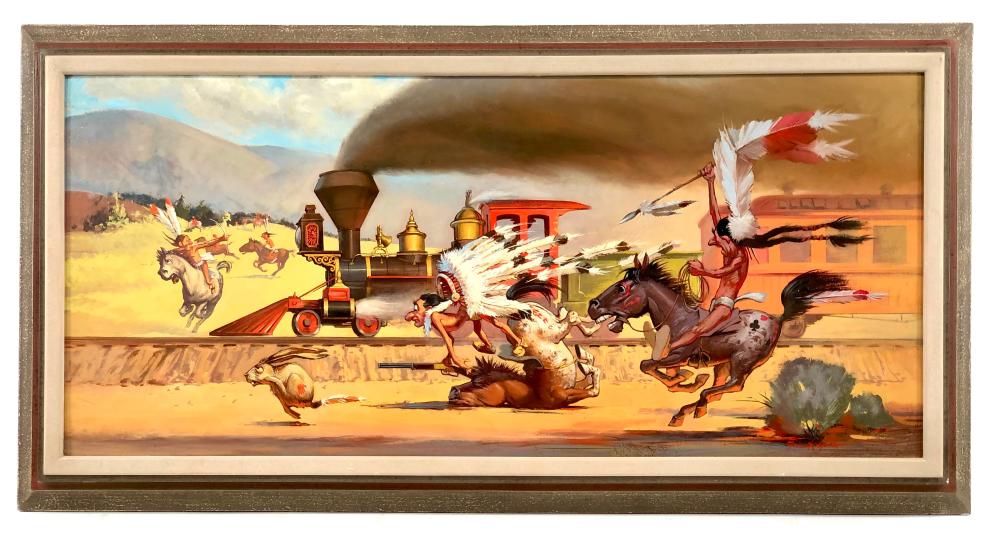 Chasing The Iron Horse by Frank Edward Holt - Auction record, sale price, and art valuation. Compare with similar artists and explore comparable artworks.