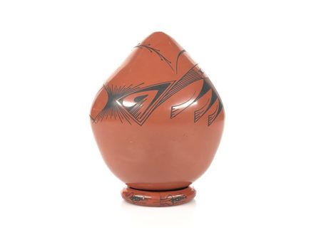 Mata Ortiz Pottery Redware Polychrome Seed Pot