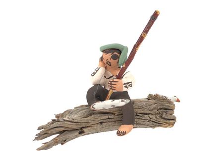 ACOMA POTTERY FISHERMAN FIGURINE