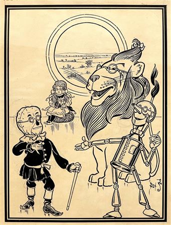 Sample artwork by William Wallace Denslow (1856 - 1915), known for book illustration, painting, cartoons, crafts - View similar artists and auction records