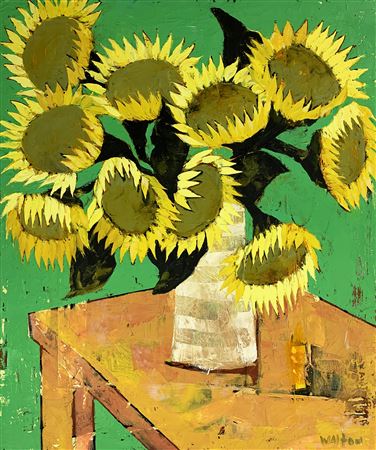 Sunflowers by TJ Walton - Auction record, sale price, and art valuation. Compare with similar artists and explore comparable artworks.