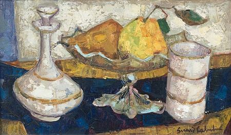 Still life with pears