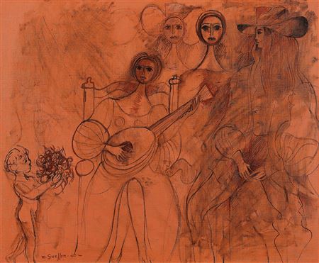 Women with a Mandolin