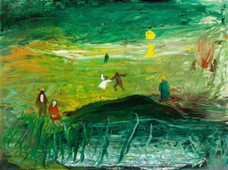 UNTITLED, BONFIRE EVENING, SELF-PORTRAIT WITH WIFE