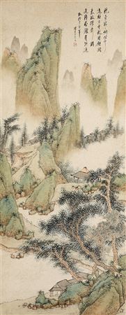 Blue and Green Landscape in the style of Zhao Mengfu