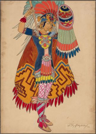 14 costume designs for The Thunderbird, one-act Aztec ballet by Willy Pogany - Auction record, sale price, and art valuation. Compare with similar artists and explore comparable artworks.