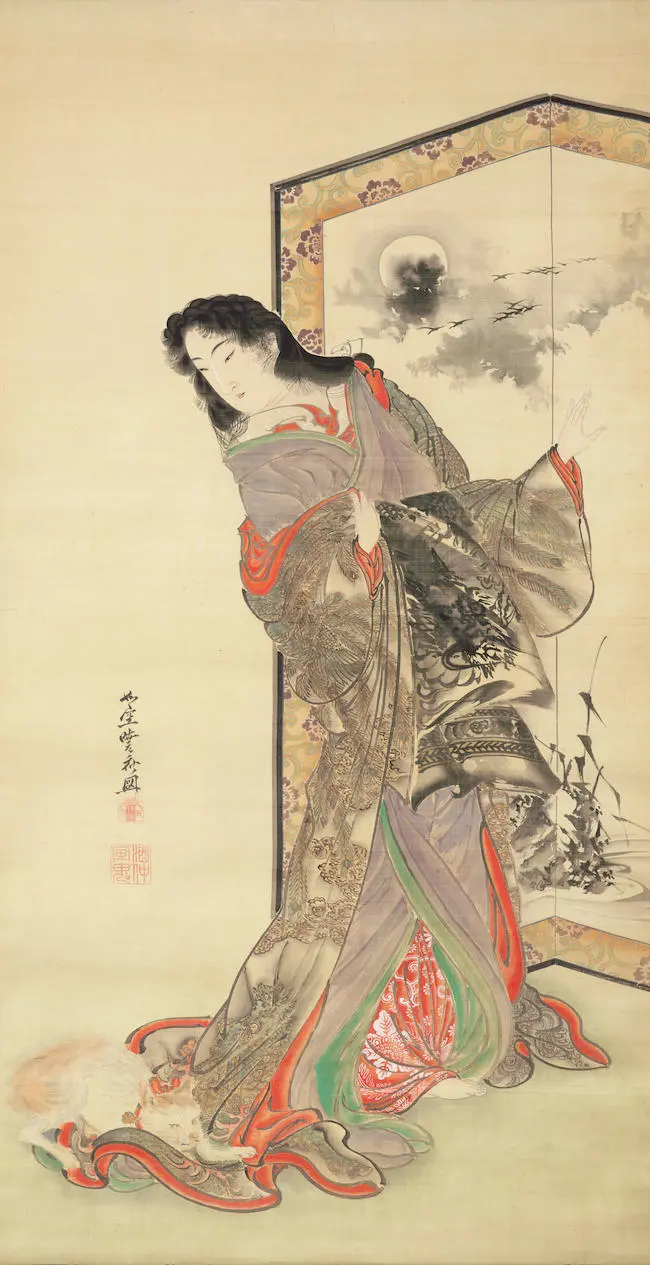A Parody Painting of the Third Princess from The Tale of Genji