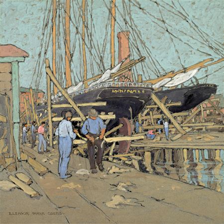 On the Ways-Gloucester by Eleanor Custis - Auction record, sale price, and art valuation. Compare with similar artists and explore comparable artworks.