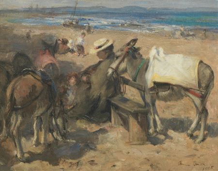 Donkeys on Portobello Beach