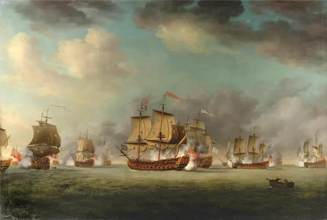 The Ango-French Action of Providien, off the coast of Ceylon