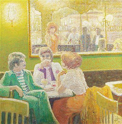 Scène de café
