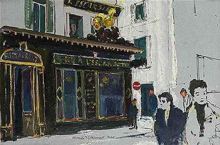 Sample artwork by Charles Mozley (1914 - 1991), known for illustrations, book covers, painting - View similar artists and auction records