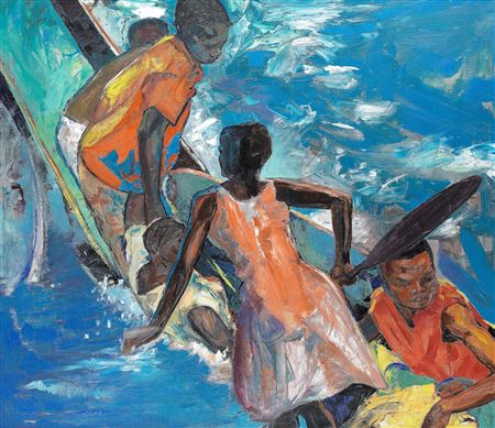 Enfants jouant dans l'eau