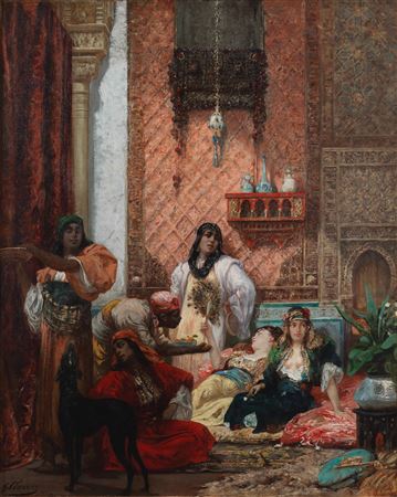 The Sultan's favourite by Georges Jules Victor Clairin - Auction record, sale price, and art valuation. Compare with similar artists and explore comparable artworks.