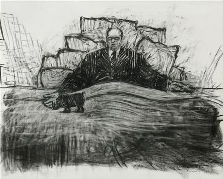 Soho in Bed with Rhinoceros' (Drawing for Mine) by William Joseph Kentridge - Auction record, sale price, and art valuation. Compare with similar artists and explore comparable artworks.