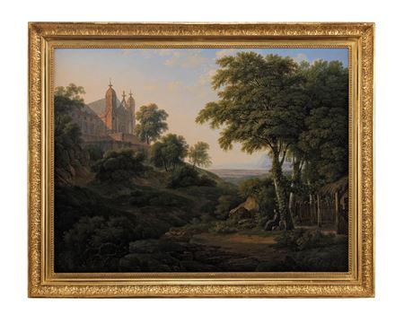An Arcadian landscape with a fortress, and An Arcadian landscape with a church (2)