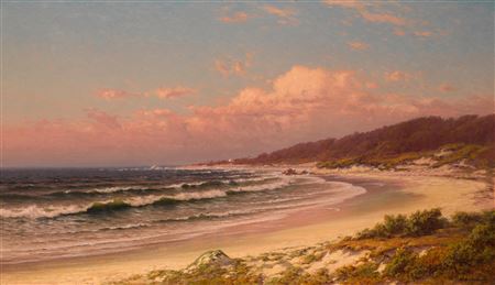 Moss Beach, Monterey by Raymond Dabb Yelland - Auction record, sale price, and art valuation. Compare with similar artists and explore comparable artworks.