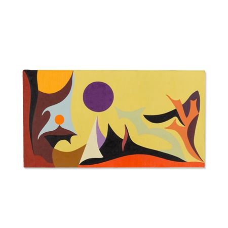 Yellow Landscape, 1953 by Karl Stanley Benjamin - Auction record, sale price, and art valuation. Compare with similar artists and explore comparable artworks.
