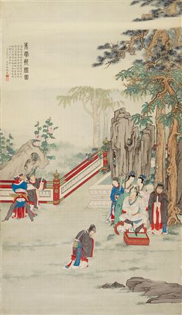 Figures in Palace Garden by Xianzeng Wu - Auction record, sale price, and art valuation. Compare with similar artists and explore comparable artworks.