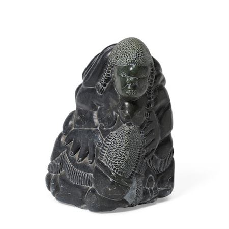 "Legend of the Woman Who Nursed the Caterpillar" by Charlie Inukpuk - Auction record, sale price, and art valuation. Compare with similar artists and explore comparable artworks.