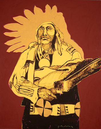 "Dartmouth Portrait #8," 1973 by Fritz Scholder - Auction record, sale price, and art valuation. Compare with similar artists and explore comparable artworks.
