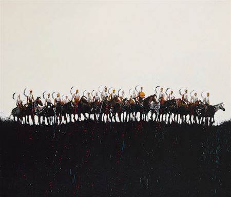 "Parading Crow Indian Chiefs of Montana, U.S.A.," 2001 by Kevin Red Star - Auction record, sale price, and art valuation. Compare with similar artists and explore comparable artworks.