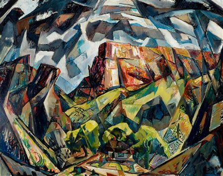 Cubist New Mexican landscape