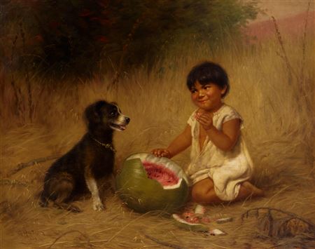 The Watermelon by Grace Carpenter Hudson - Auction record, sale price, and art valuation. Compare with similar artists and explore comparable artworks.