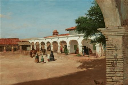 Mission San Juan Capistrano by Alexander Francis Harmer - Auction record, sale price, and art valuation. Compare with similar artists and explore comparable artworks.