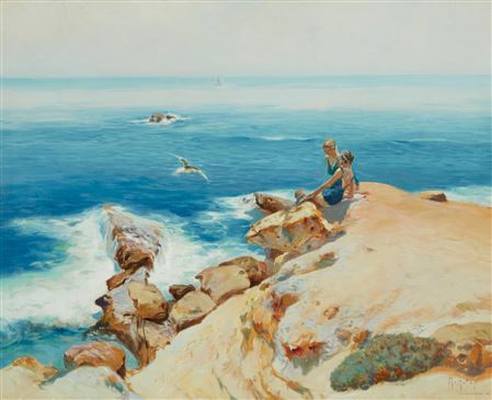 Bathers, Laguna Beach by Mathias Joseph Alten - Auction record, sale price, and art valuation. Compare with similar artists and explore comparable artworks.