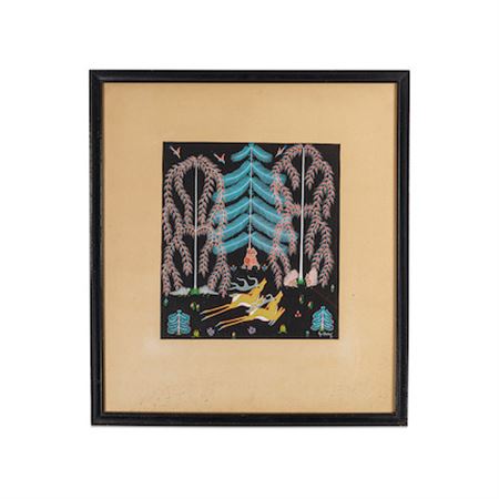 Forest interior with pairs of animals, 1939