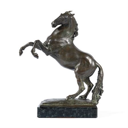 A very rare bronze model of a rearing horse, circa 1934