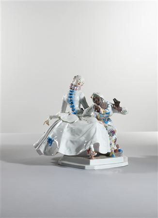 A very rare Meissen group of a lady with attendant by Paul Scheurich - Auction record, sale price, and art valuation. Compare with similar artists and explore comparable artworks.