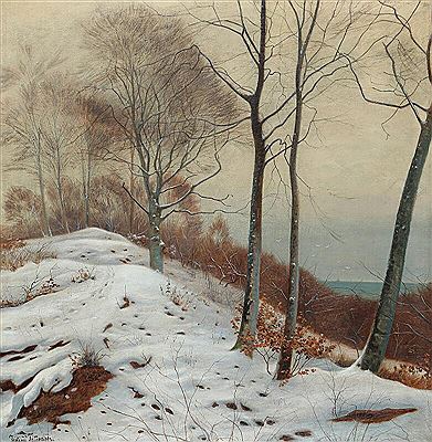 Forest scenery from Risskov, Aarhus by Julius Petersen - Auction record, sale price, and art valuation. Compare with similar artists and explore comparable artworks.