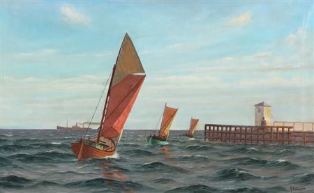 Seascape by Axel Bulow - Auction record, sale price, and art valuation. Compare with similar artists and explore comparable artworks.