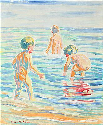 Children at the beach.