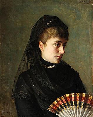 “En Neapolitanerinde”. Portrait of a young woman from Naples.