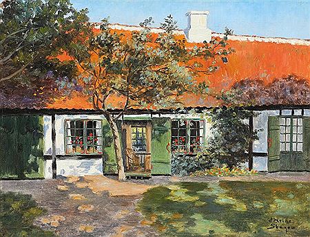 Holger Drachmann's House in Skagen at summertime