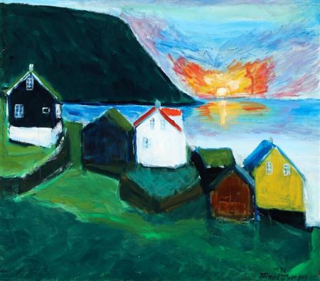 Scene from Skarvanes, the Faroe Islands.