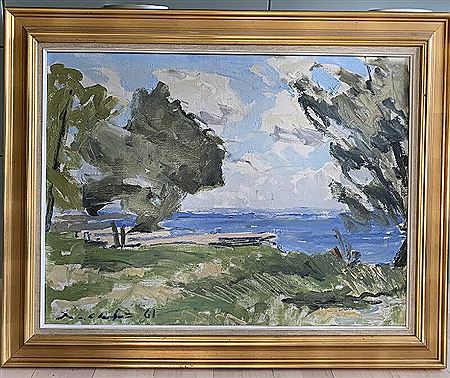 Coast scenery with trees by Borge Bokkenheuser - Auction record, sale price, and art valuation. Compare with similar artists and explore comparable artworks.
