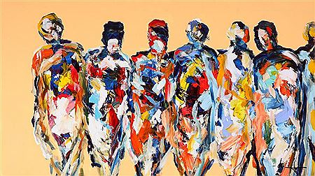 Composition with figures by Henrik Busk Andersen - Auction record, sale price, and art valuation. Compare with similar artists and explore comparable artworks.