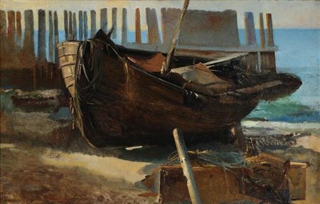 “En Fiskerbaad”. A fishing boat