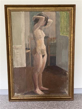 Composition with naked woman