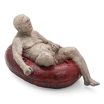 Man in a lifeboat