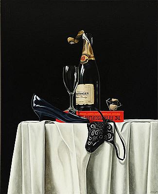 Still life with champagne bottle, 1996.