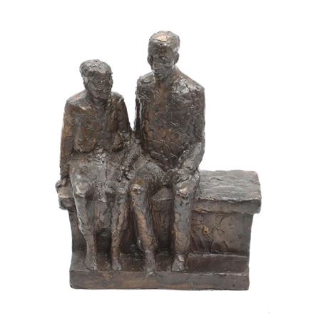 Seated couple.
