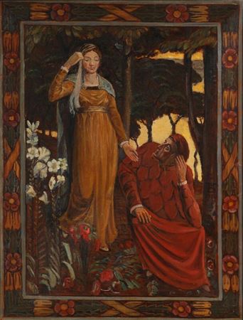 “Dantes og Beatrices Møde”. by Poul S Christiansen - Auction record, sale price, and art valuation. Compare with similar artists and explore comparable artworks.